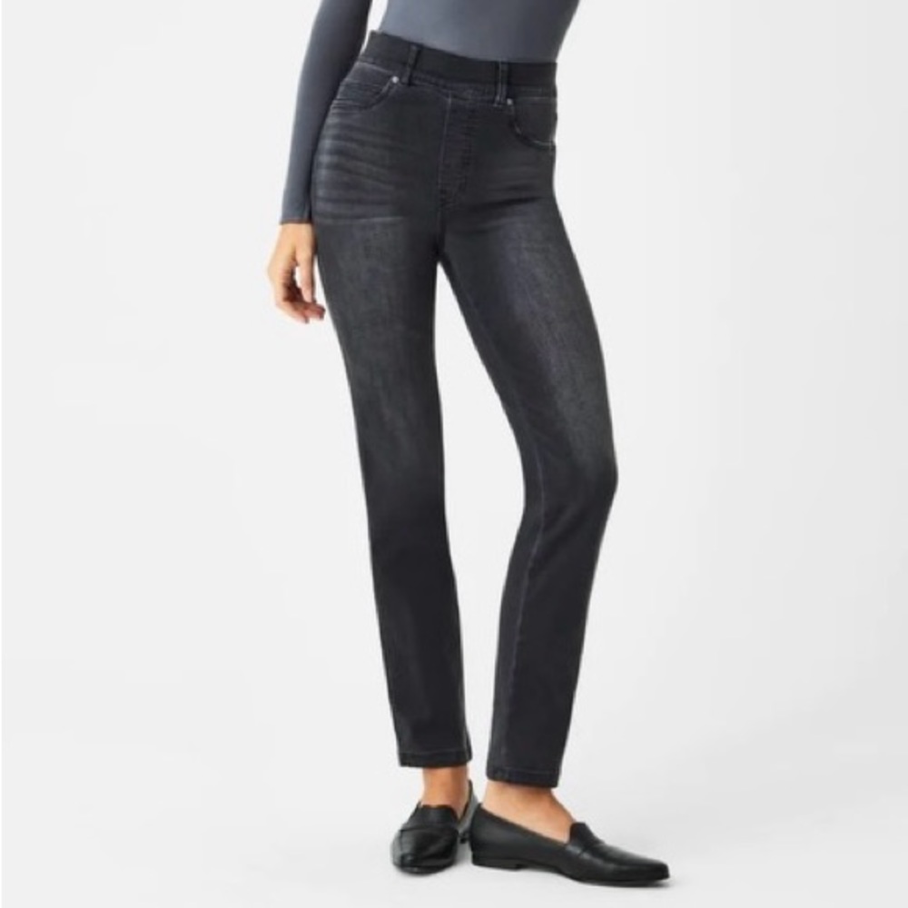 Spanx Black Straight Leg Jeans Petite M